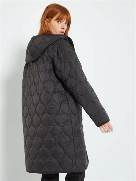 Parka longue matelassée noir Kiabi 40 00