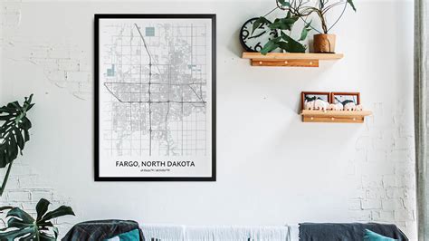 Fargo Map Poster - Your City Map Art - Positive Prints