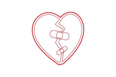 Broken Heart Tattoo SVG Cut file by Creative Fabrica Crafts · Creative ...