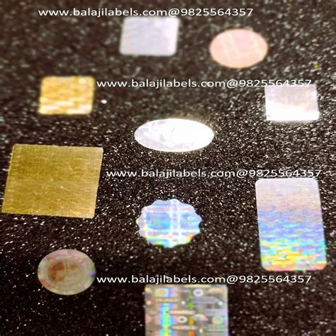 Golden Holographic Polyester 3D Hologram Sticker For Products