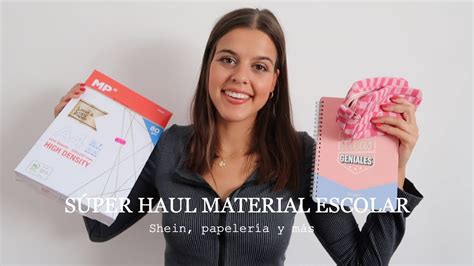 haul material escolar vuelta al cole haul de shein papelería YouTube