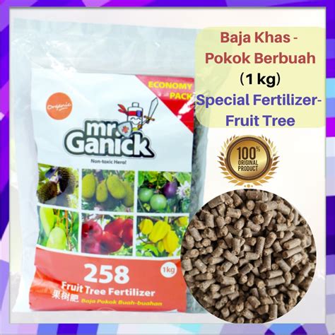 Baba Mr Ganick 258 Organic Fruit Tree Fertilizer 1kg Baja Khas