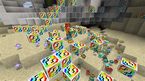 Lucky Blocks Rainbows By Pickaxe Studios Minecraft Marketplace Map