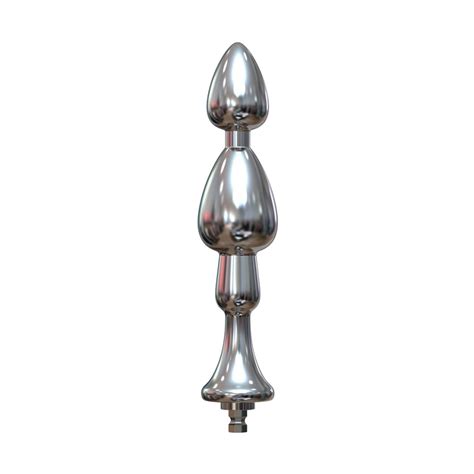 Hismith Smooth Metal Anal Dildo With Conical Beads