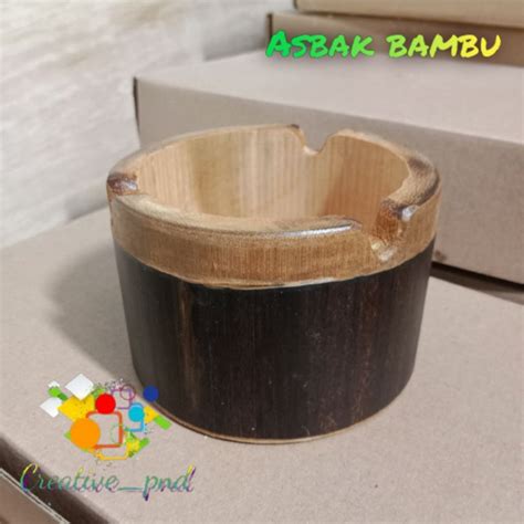 Jual Asbak Rokok Bambu Hitam Asli Ramah Lingkungan Shopee Indonesia