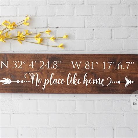 Custom Metal Gps Coordinates Sign Longitude Latitude Sign Etsy