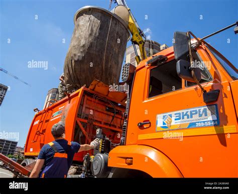 Voronezh Russia May 28 2019 Garbage From A Soft Container Of A