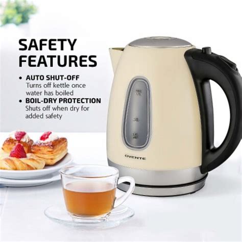 Ovente L Lighted Bpa Free Stainless Steel Cordless Electric Kettle