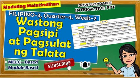 Pagsulat Ng Talata Worksheet For Grade 3