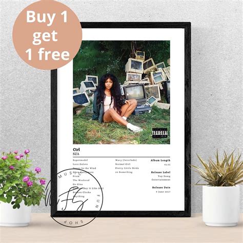 Sza Ctrl Album Cover Poster Print Sza Print Wall Art Etsy