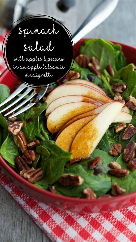 Spinach Salad With Apples And Pecans Easy Salad Recipes Best Salad