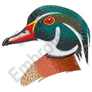 Duck Machine Embroidery Design Mallard Duck Embroidery Etsy