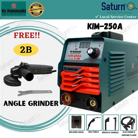 VX KAWASAKI Inverter Welding Machine KIM250A W FREE 2B Angle Grinder