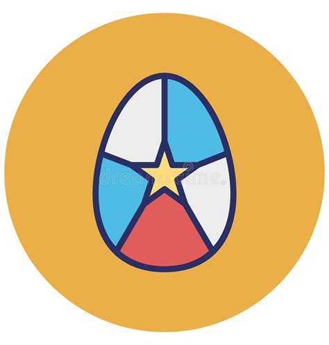 Decorated Egg Easter Isolated Vector Icon Which Can Easily Modify Or