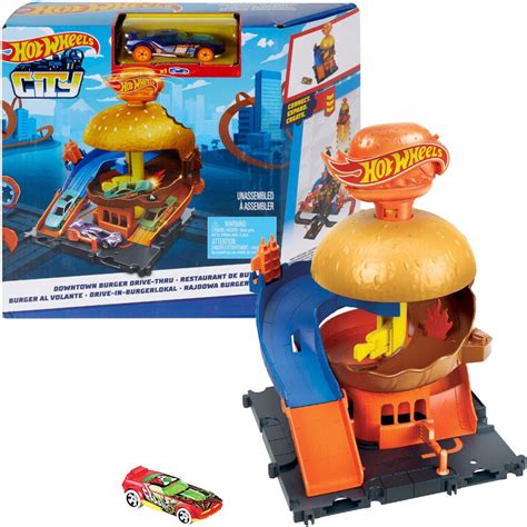 Игрушечный трек Hot Wheels City Игровой набор Бургер Ралли Small