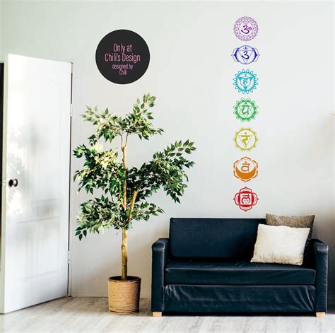 Chakra Wall Sticker Spiritual Yoga Decal Chakra Wall Decal Adventure