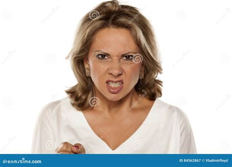 Angry Woman Stock Image Image Of Middle Stress Background 84562867