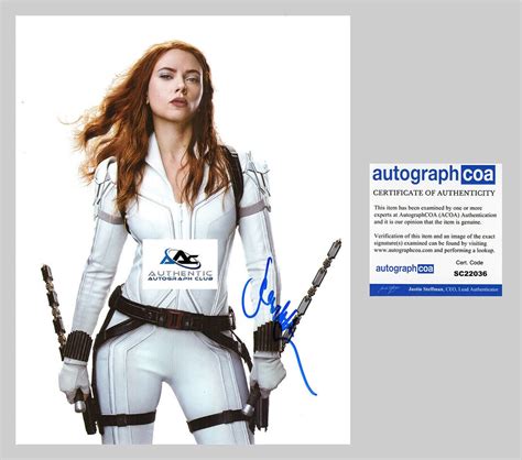 Rare Scarlett Johansson Autograph Signed Black Widow Marvel Avengers