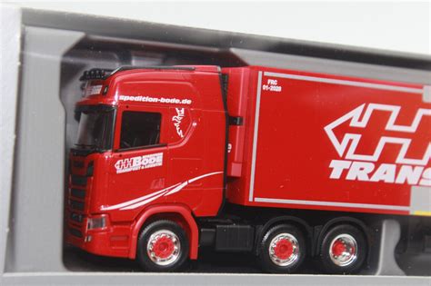 Herpa Scania Cs Hh Bode K Hlkoffer Sattelzug H Neu