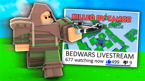 I Became A Stream Sniper In Roblox Bedwars Youtube