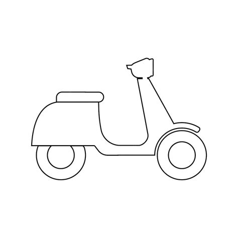 Coloriage Scooter Facile Dessin Moto Imprimer