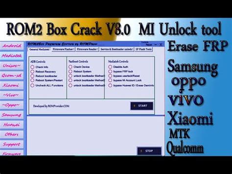 Rom Box Crack V Mi Unlock Tool Erase Frp Samsung Oppo Vivo