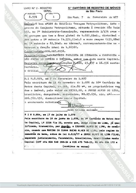 Pdf Visualiza O Disponibilizada Pela Central Registradores De