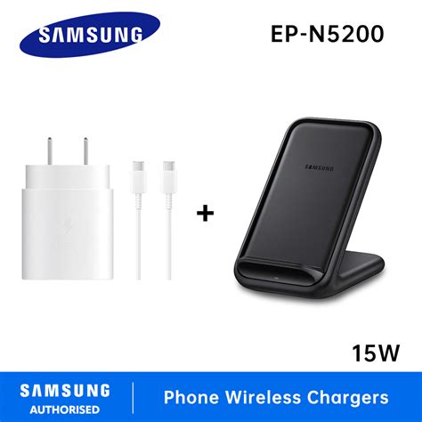 Original Samsung 15W Wireless Charger Stand Fast Qi Charge EP N5200 For