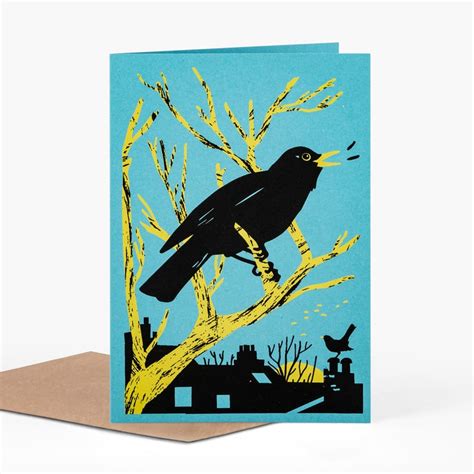 Spring Blackbird Card Pirrip