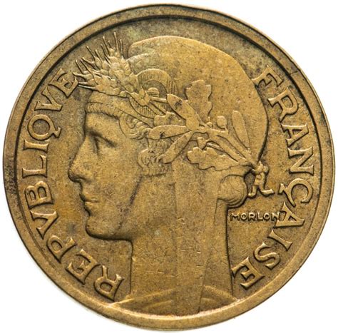 Монета Франция 2 франка (francs) 1938 стоимостью 416 руб.
