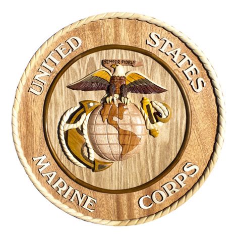 U.S. Marine Corps Insignia - Aloha Wood Art