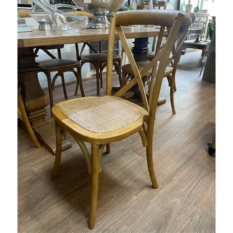 Crossback Natural Stackable Dining Chair Empress Homewares Gifts