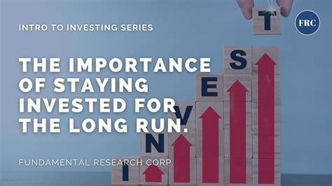 Intro To Investing Series The Importance Of Staying Invested For The