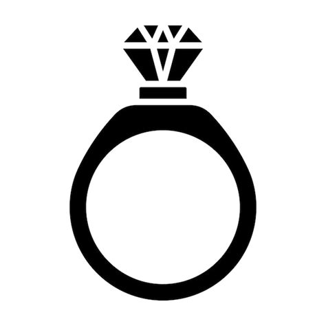 Icono Del Anillo De Bodas Vector Premium