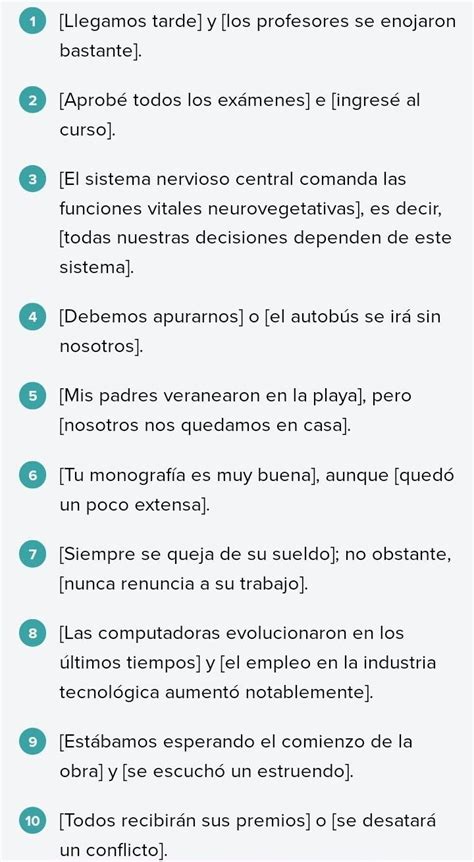 10 Ejemplos De Oraciones Coordinadas Brainlylat