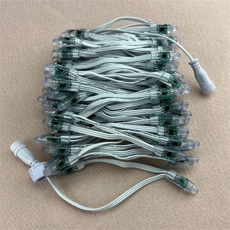 18AWG Wire 100pcs String DC12V 12mm WS2811 Addressable RGB Led Smart