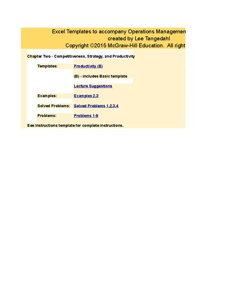 Operations Management 12th edition by William J Stevenson - Excel ...