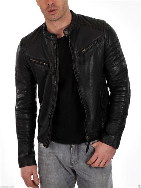 Men's Genuine Lambskin Leather Motorcycle Jacket – The Film Jackets