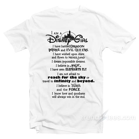 I Am A Disney Girl Quotes T-Shirt Cheap Trendy Clothes - Trendstees.com