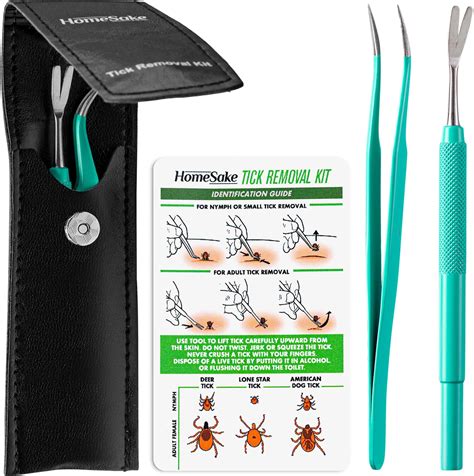 Home Sake Tick Remover Tool And Tweezer Set For Humans