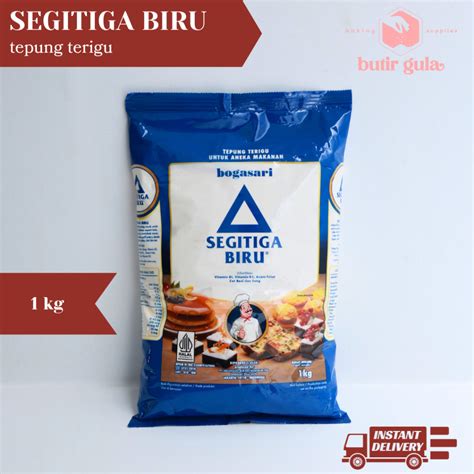 Jual Tepung Segitiga Biru Premium 1kg Tepung Protein Sedang Tepung