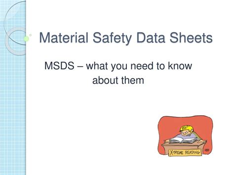 Ppt Material Safety Data Sheets Powerpoint Presentation Free