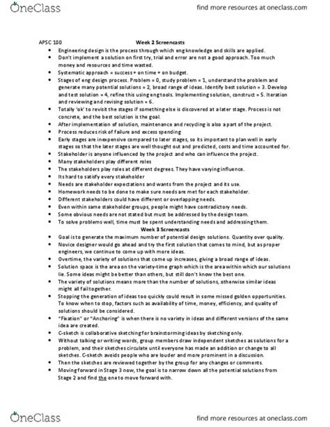 APSC 100 Textbook Notes Fall 2022 Chapter 1 10 Feasible Region