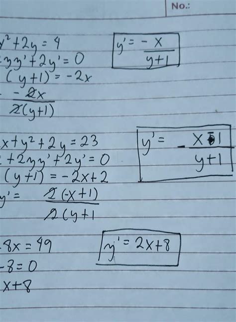 Implicit Differentiation X Y Y X X Y Y Y X X