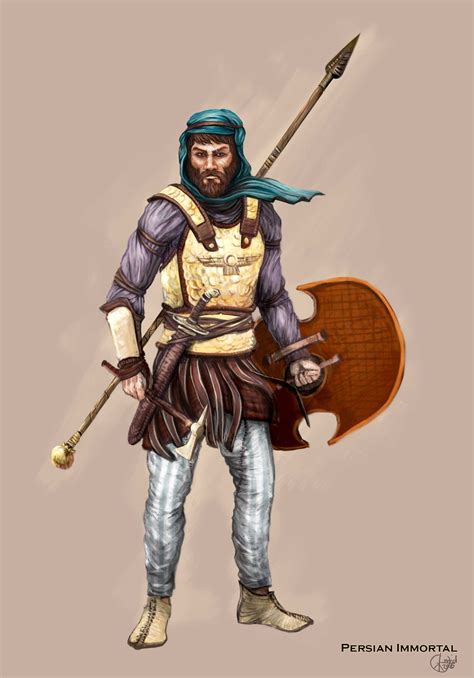 Persian Immortal Omid Goudarzi Persian Warrior Warrior Concept Art