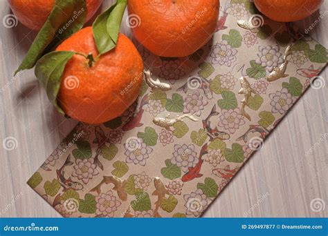 Chinese New Year Decoration Mandarin Orange Fruit Stock Image Image