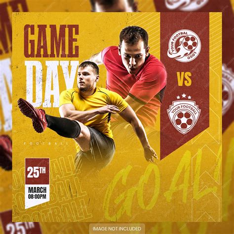 Premium Psd Gameday Poster Social Media Post Template