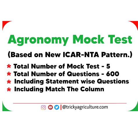 Icar Pg Jrf Agronomy Mock Test Tricky Agriculture