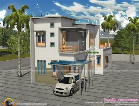 3 BHK double storied house in 1200 sq-ft - Kerala home design and floor ...