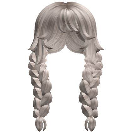 Ash Blonde Fluffy Anime Messy Braided Hair Roblox